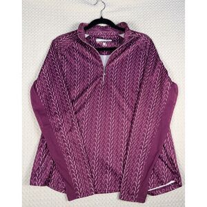 Pebble Beach Quarter Zip Maroon Plus Size XXL